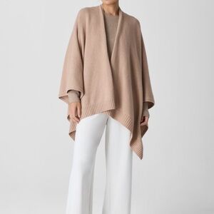 Eileen fisher cashmere poncho One Size. FEW HOLES FIXED
